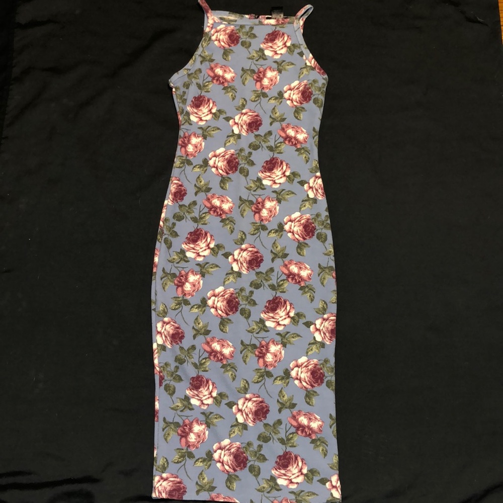 floral bodycon maxi dress